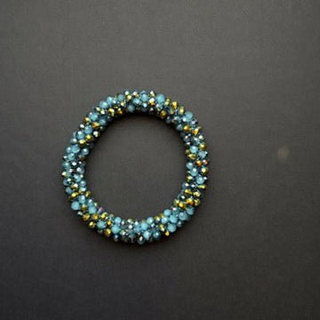 Haarband in blauw/goud - The House of Dressage